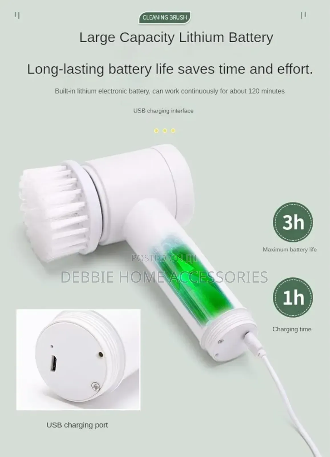 Magic Brush" Electric Cleaning Brush. 5 in 1