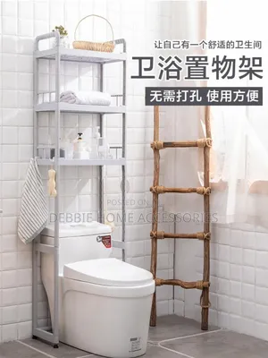 Tier Over the Toilet Storage Rack. -Full Plastic