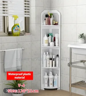 Waterproof Plastic Material Corner Bathroom Rack