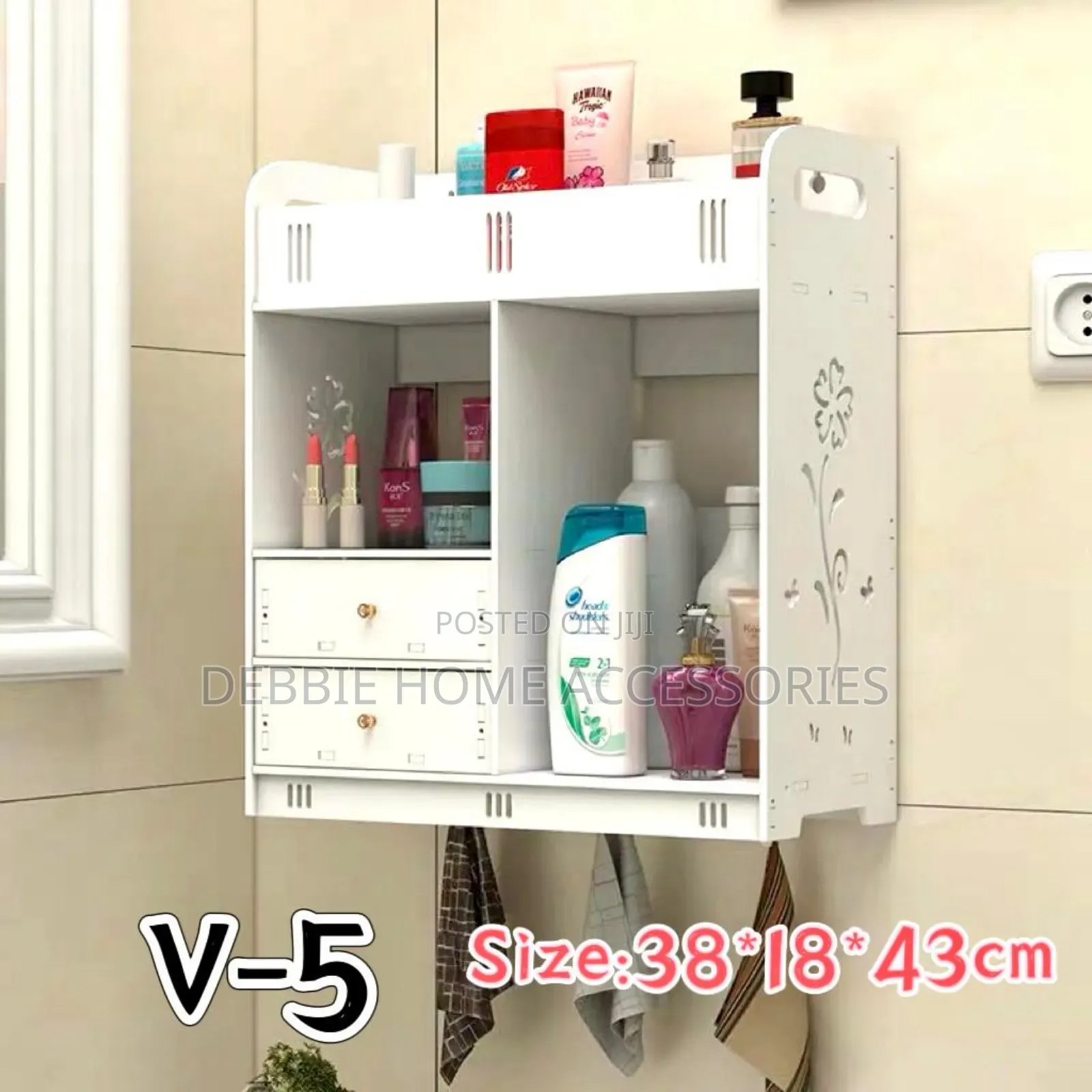 White, Wall-Mounted Bathroom Cabinet