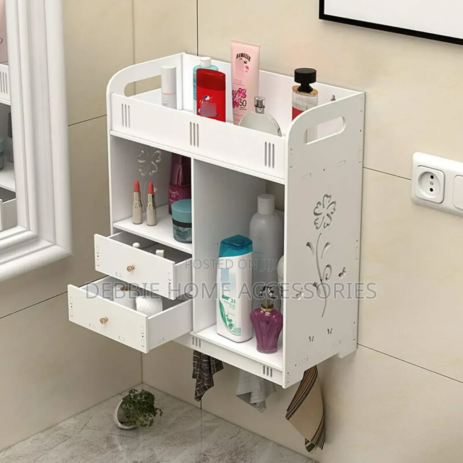 White, Wall-Mounted Bathroom Cabinet