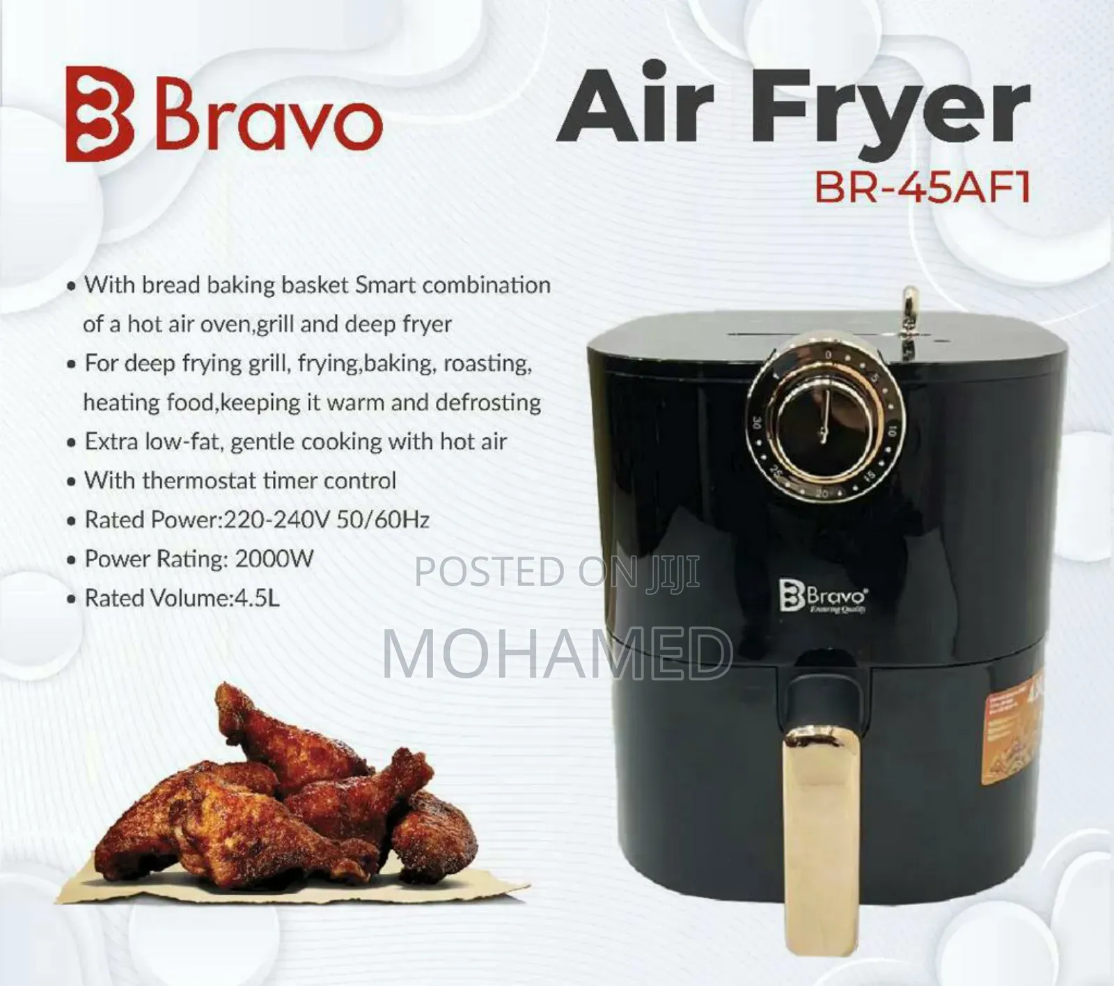 Bravo Airfryer Lita 4.5