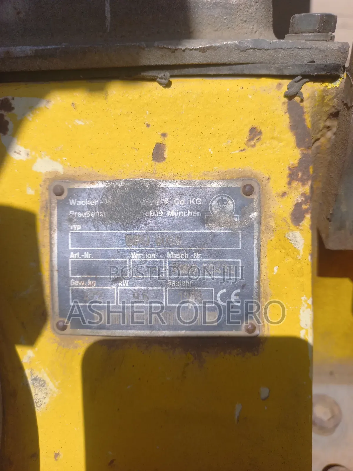 Ex Uk Plate Compactor Diesel