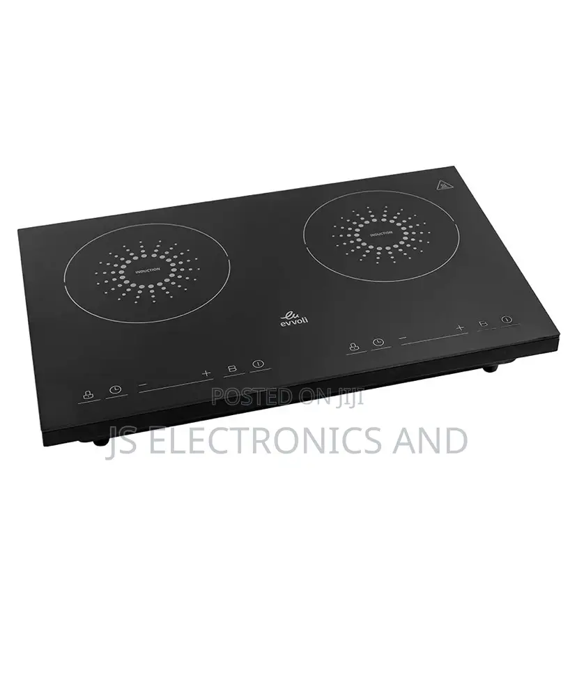 Evvoli Induction Hob Glass Material 2 Plates Digital Use 3500 Watts.