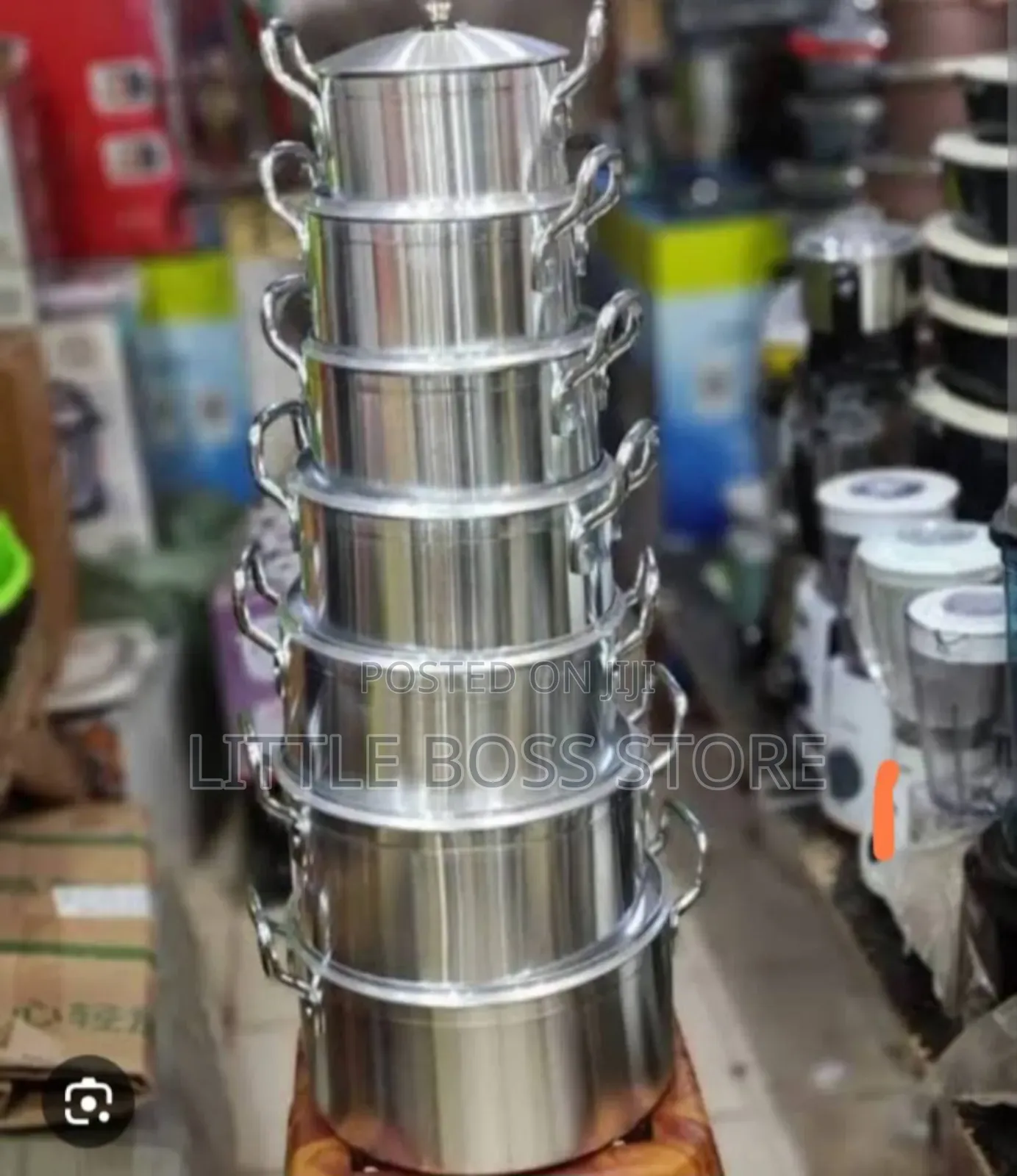 Sufuria 7 Set Rangi Ya Silver