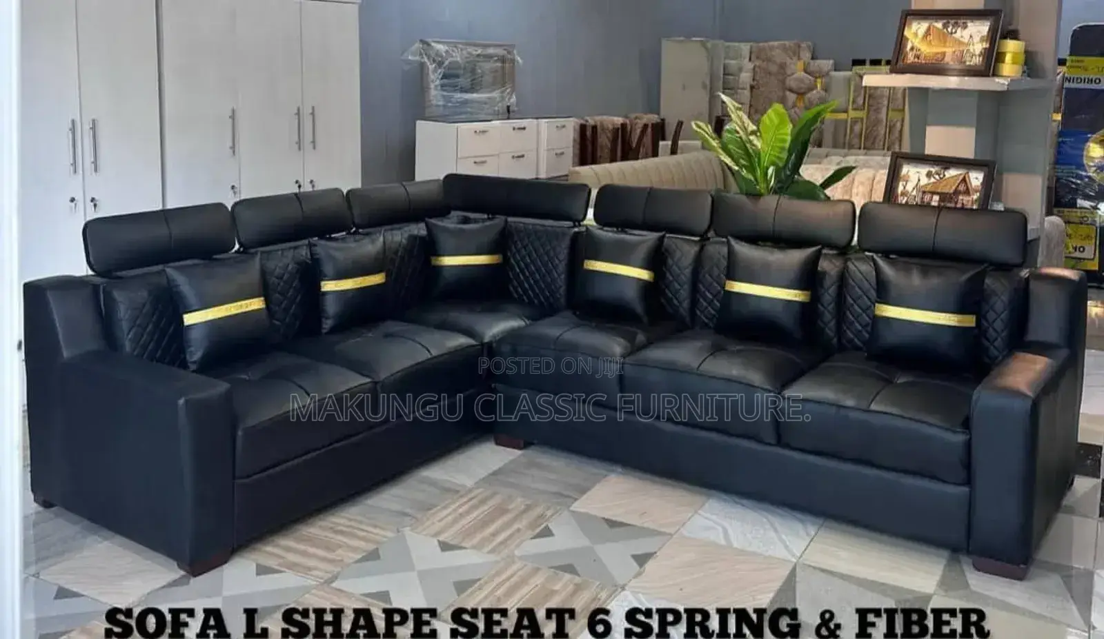 Sofa L Shaped Seat 6 Spring Na Fibres