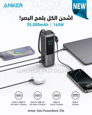 Anker Laptop Power Bank 165w High-Power 25,000mah