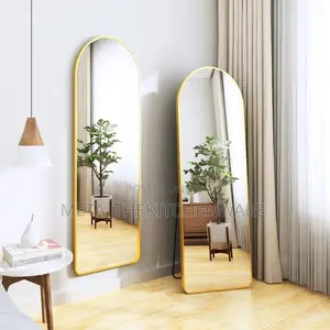 Wall Mirror Full Length With Standing, Black Arched