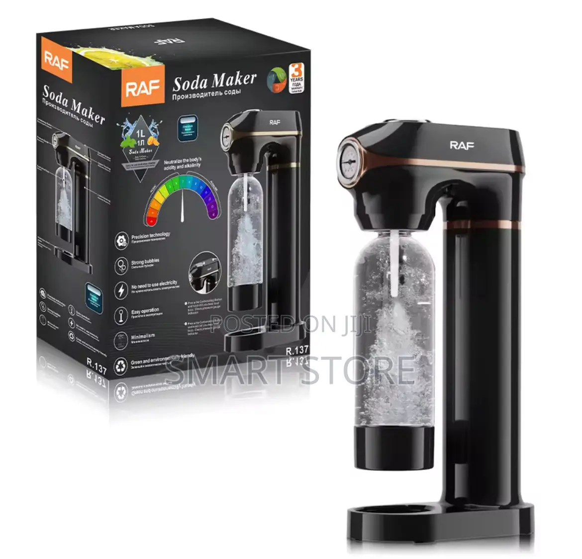 Raf Soda Maker Sparkling Water Machine – 1000ml Bottle