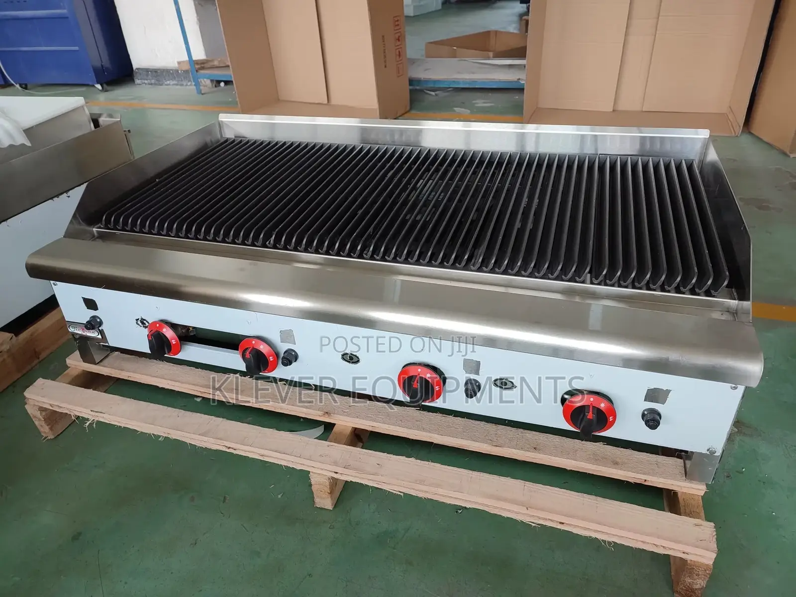 Commercial 4 Burners Gas BBQ Lava Rock Grill Model Wg-Eh-48h
