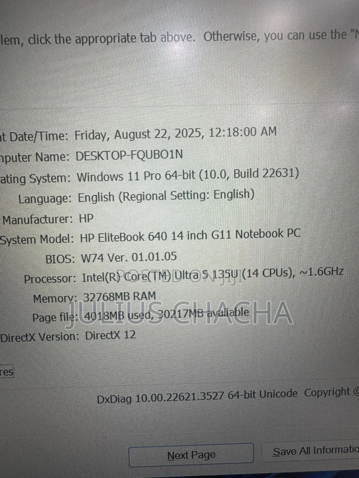 New Laptop HP EliteBook 640 G11 32GB Intel Core Ultra 5 SSD 512GB
