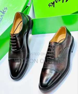 Viatu Very Very Official Vya Ngozi Kwa Wanaume or Men's Mocca Shoes