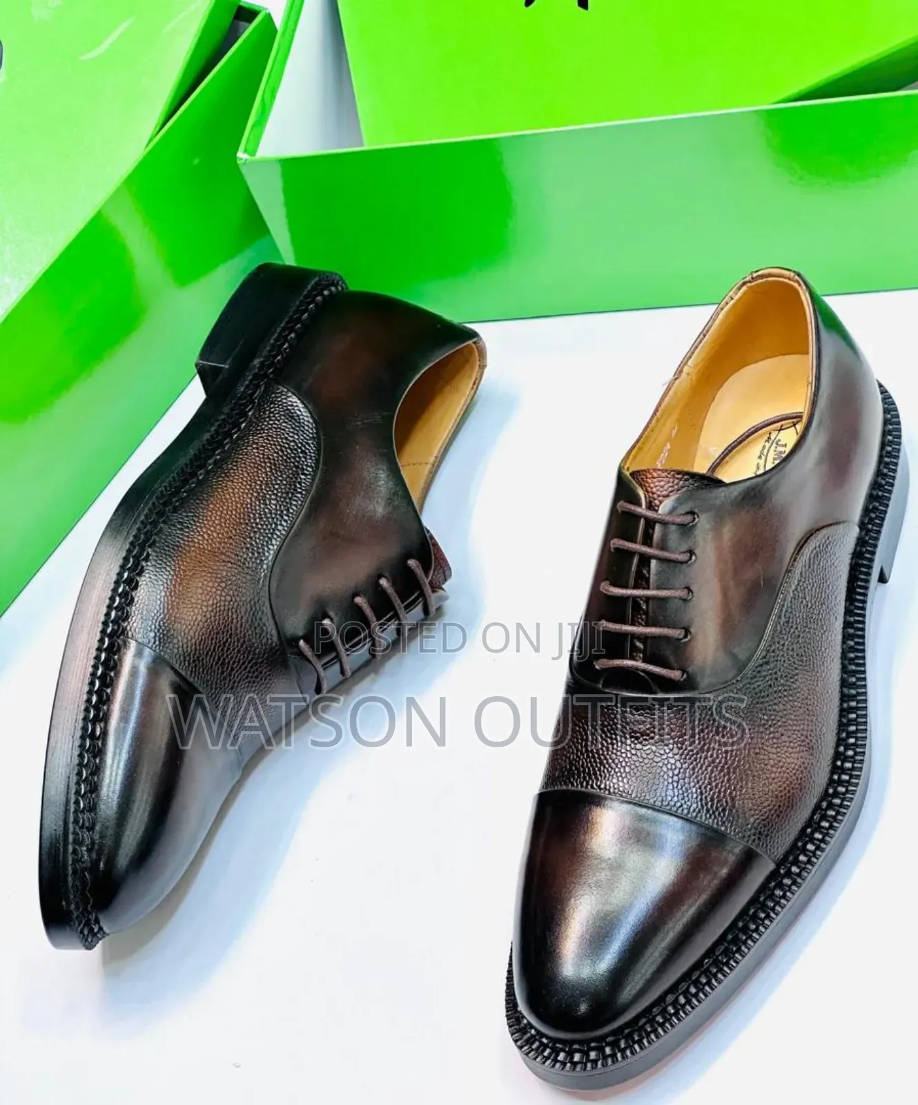 Viatu Very Very Official Vya Ngozi Kwa Wanaume or Men's Mocca Shoes