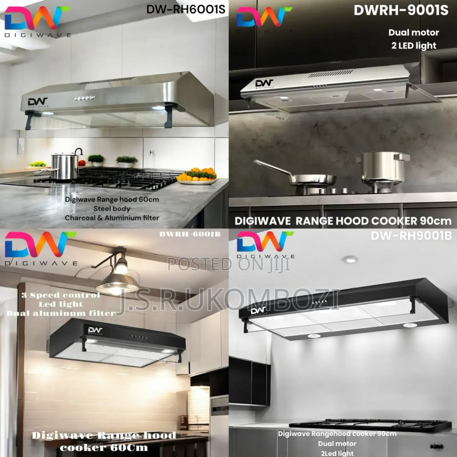 Digiwave Touch Control Rangehood 90cm