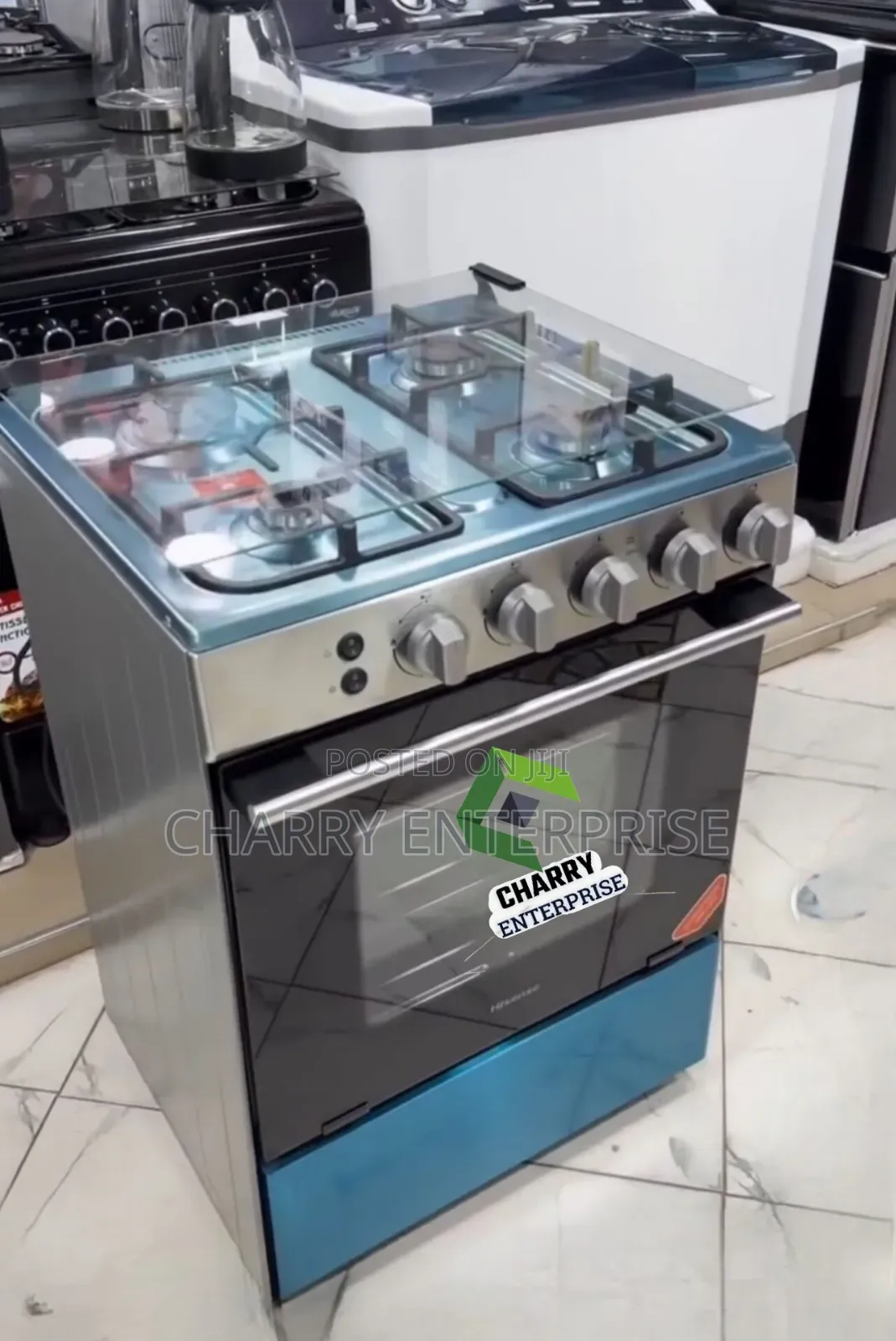 4 Plates Hisense Full Gas Cooker 60cm* 60cm With Gas Oven