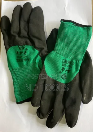 Green And Black Gloves
