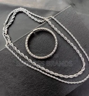 Double Chain Silver Color Full Set