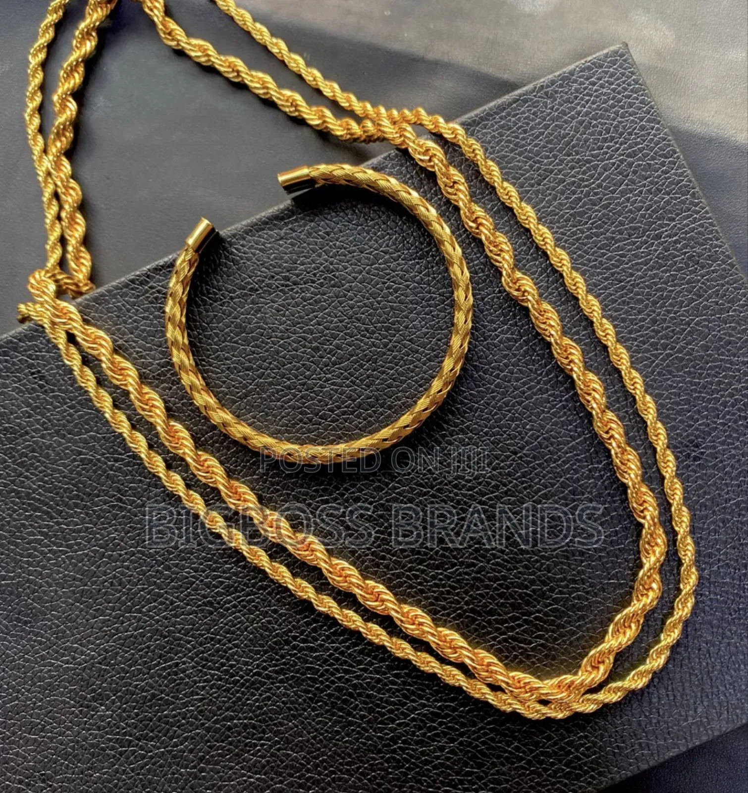 Double Chain Gold Color Full Set