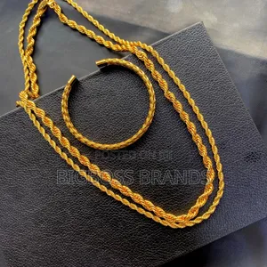 Double Chain Gold Color Full Set