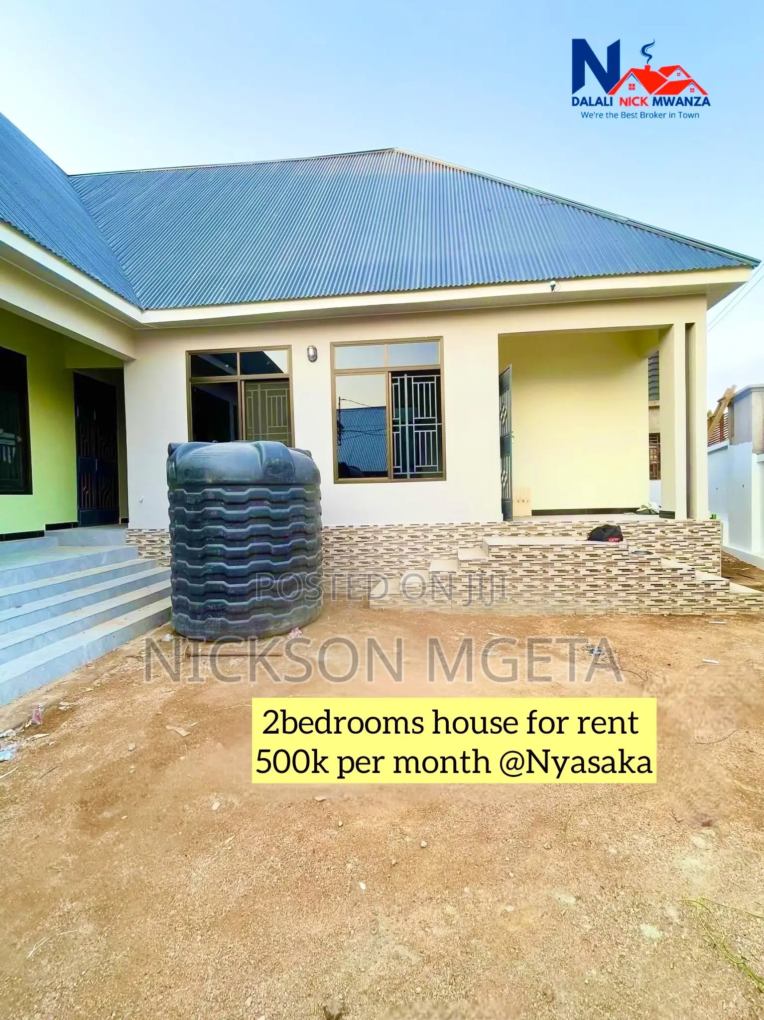 2bdrm Apartment in Dalali_Nick_Mwanza, Nyasaka for rent
