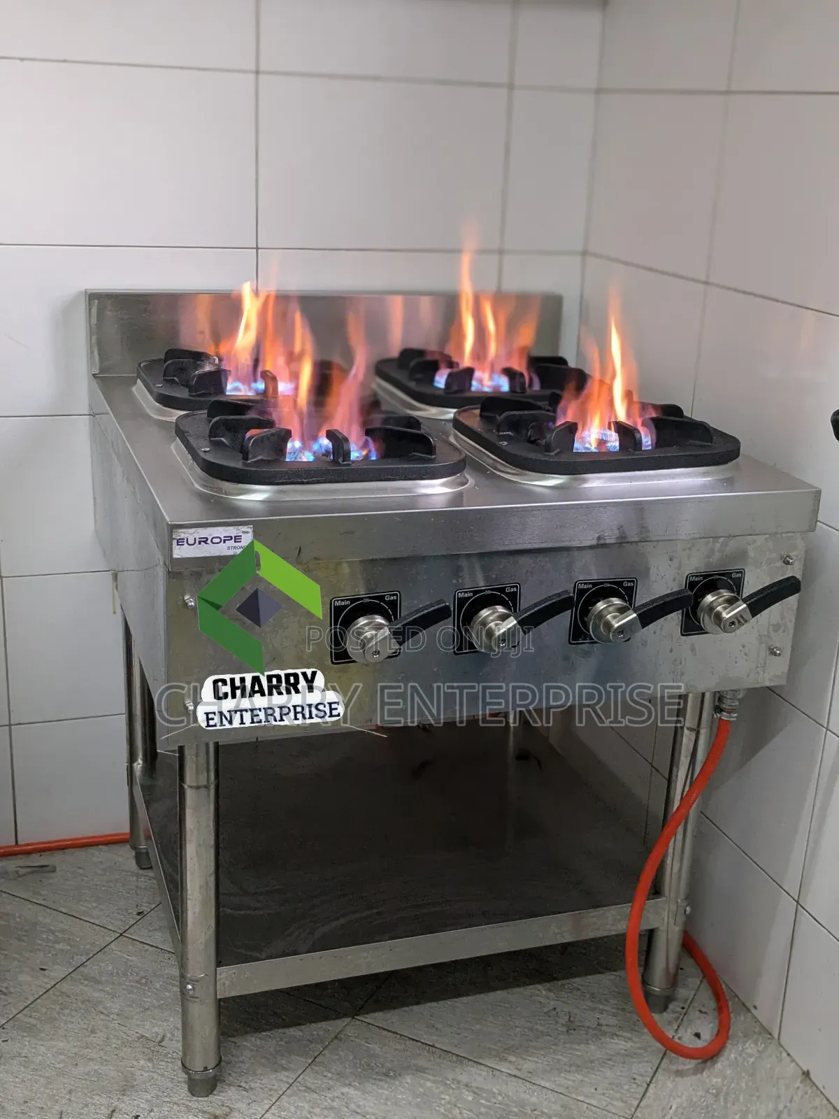 High Pressure Heavy Duty Commercial Gas Cooker 4 Butners Jiko La Gesi