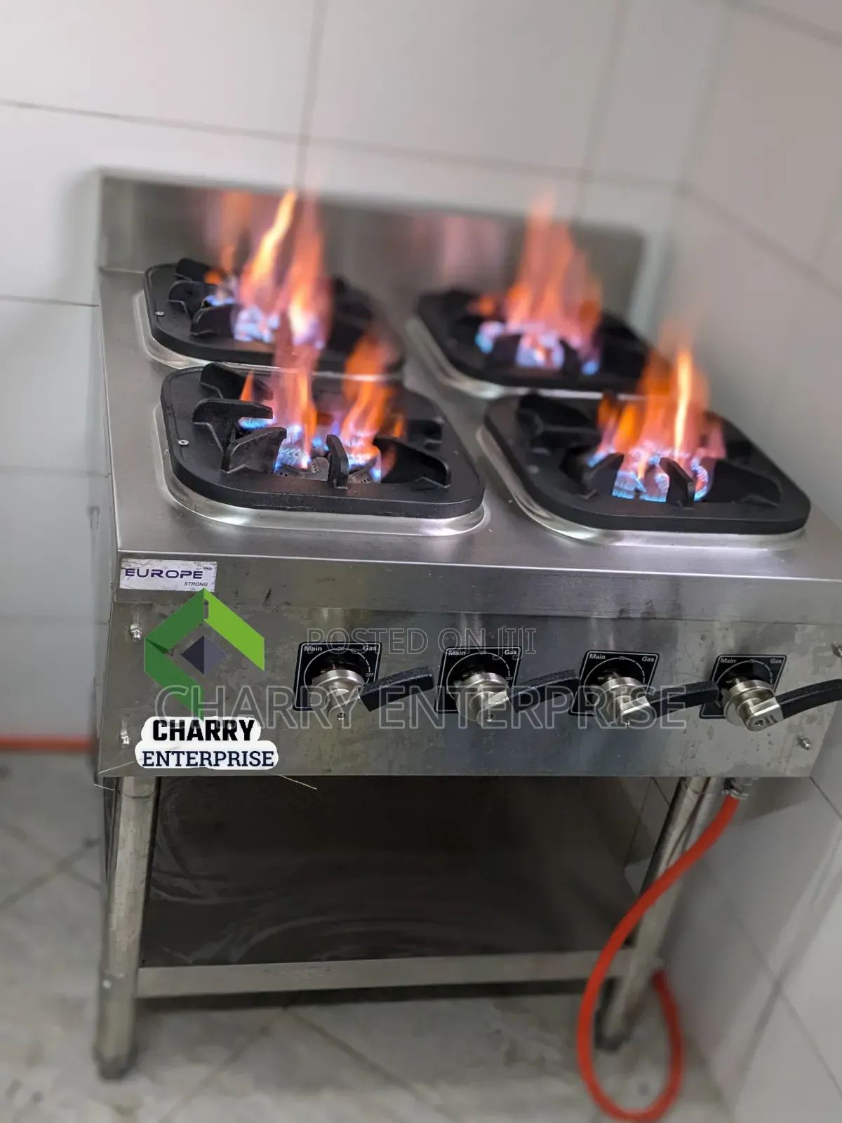 High Pressure Heavy Duty Commercial Gas Cooker 4 Butners Jiko La Gesi