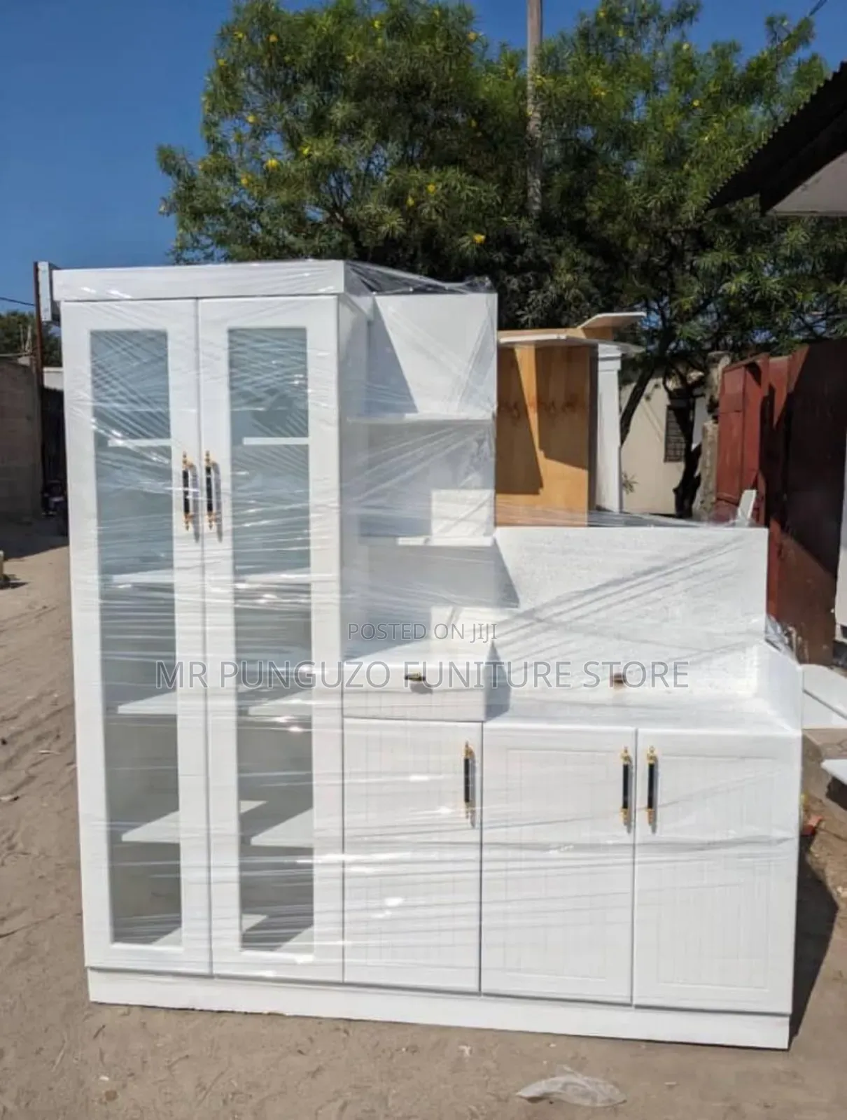 Kitchen Cabinets Fully White Na Kabati Mbili