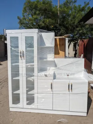 Kitchen Cabinets Fully White Na Kabati Mbili
