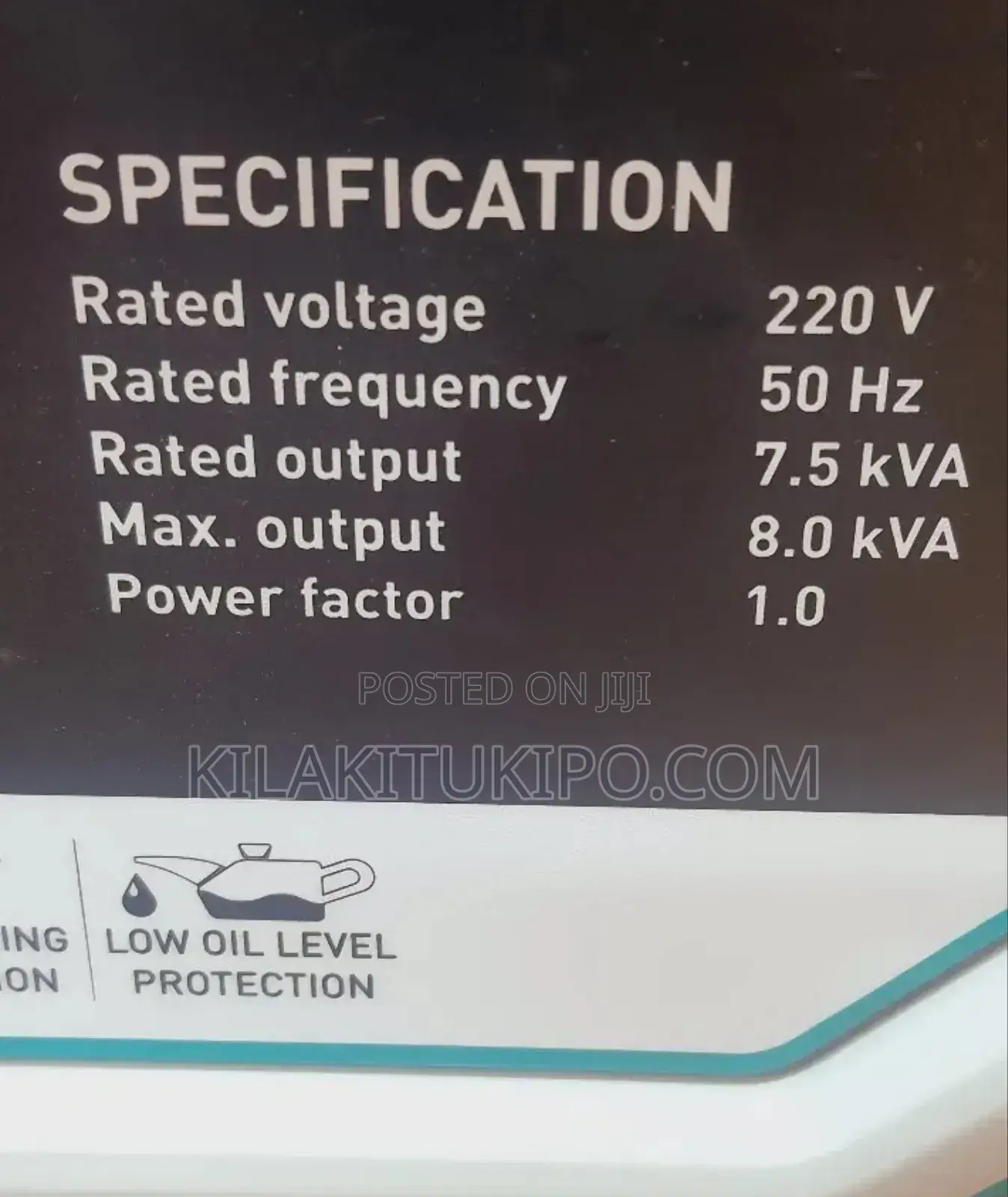 Royalty Gasoline Generator 7.5kva