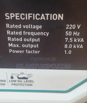 Royalty Gasoline Generator 7.5kva
