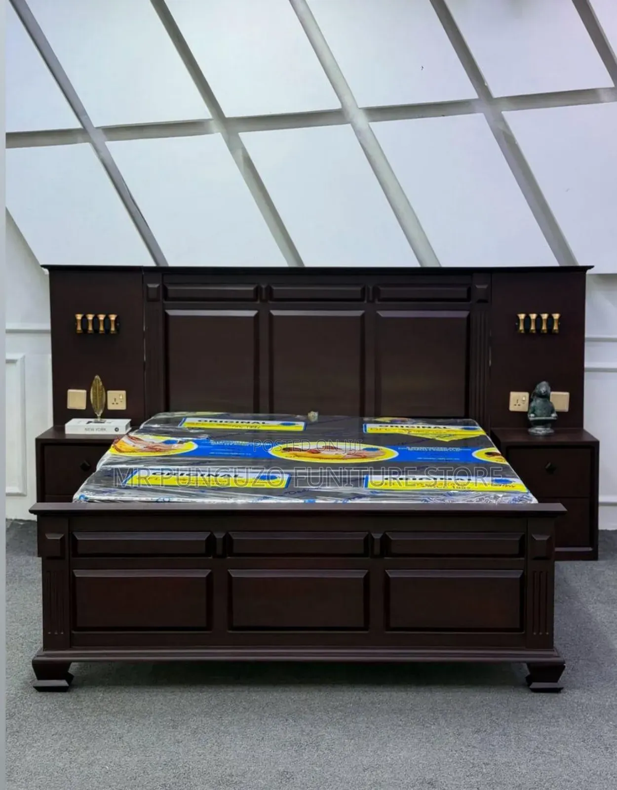 Hard Wood Bed Set