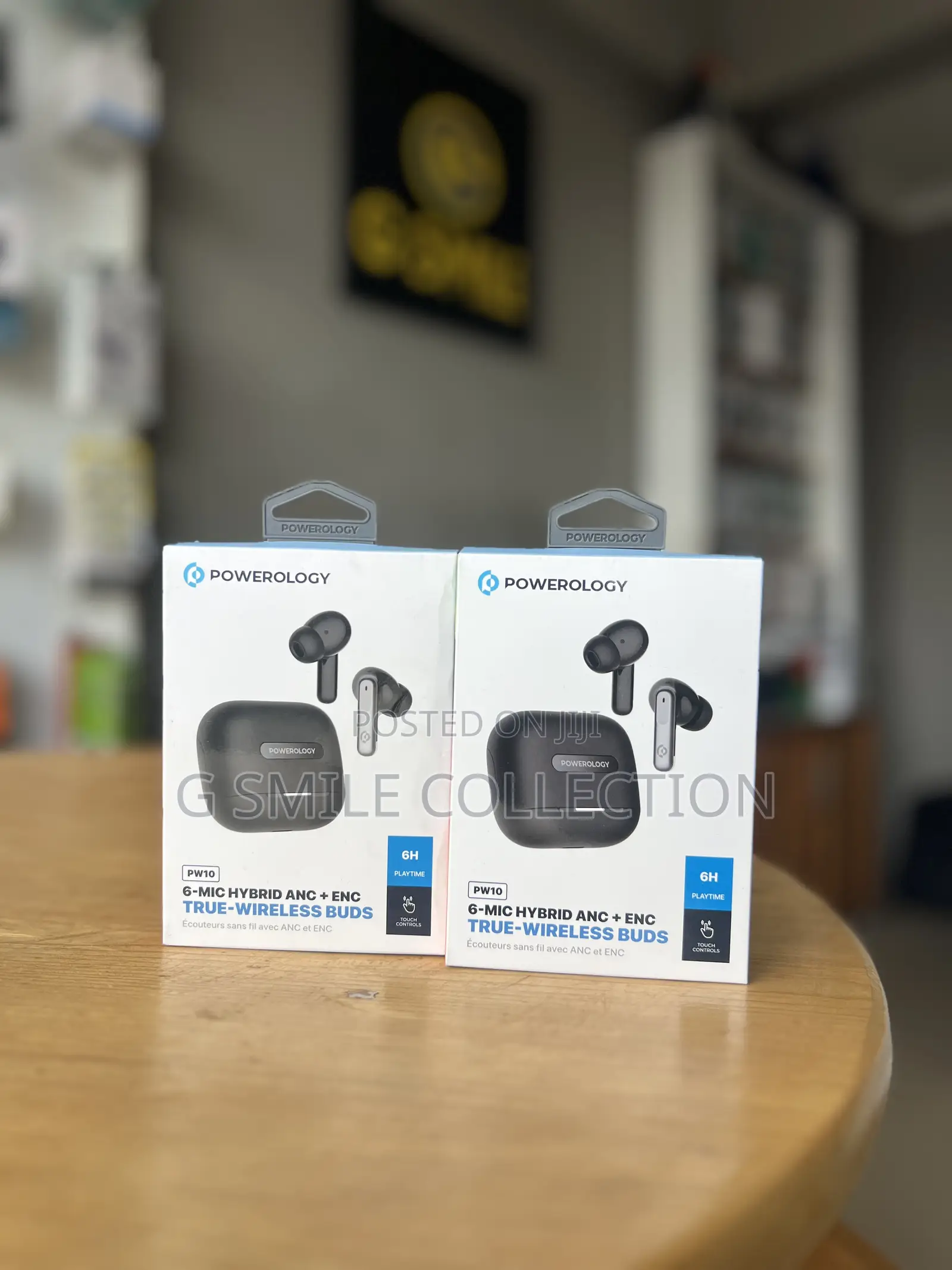 Powerology 6-Mic Hybrid Anc + Enc True Wireless Buds