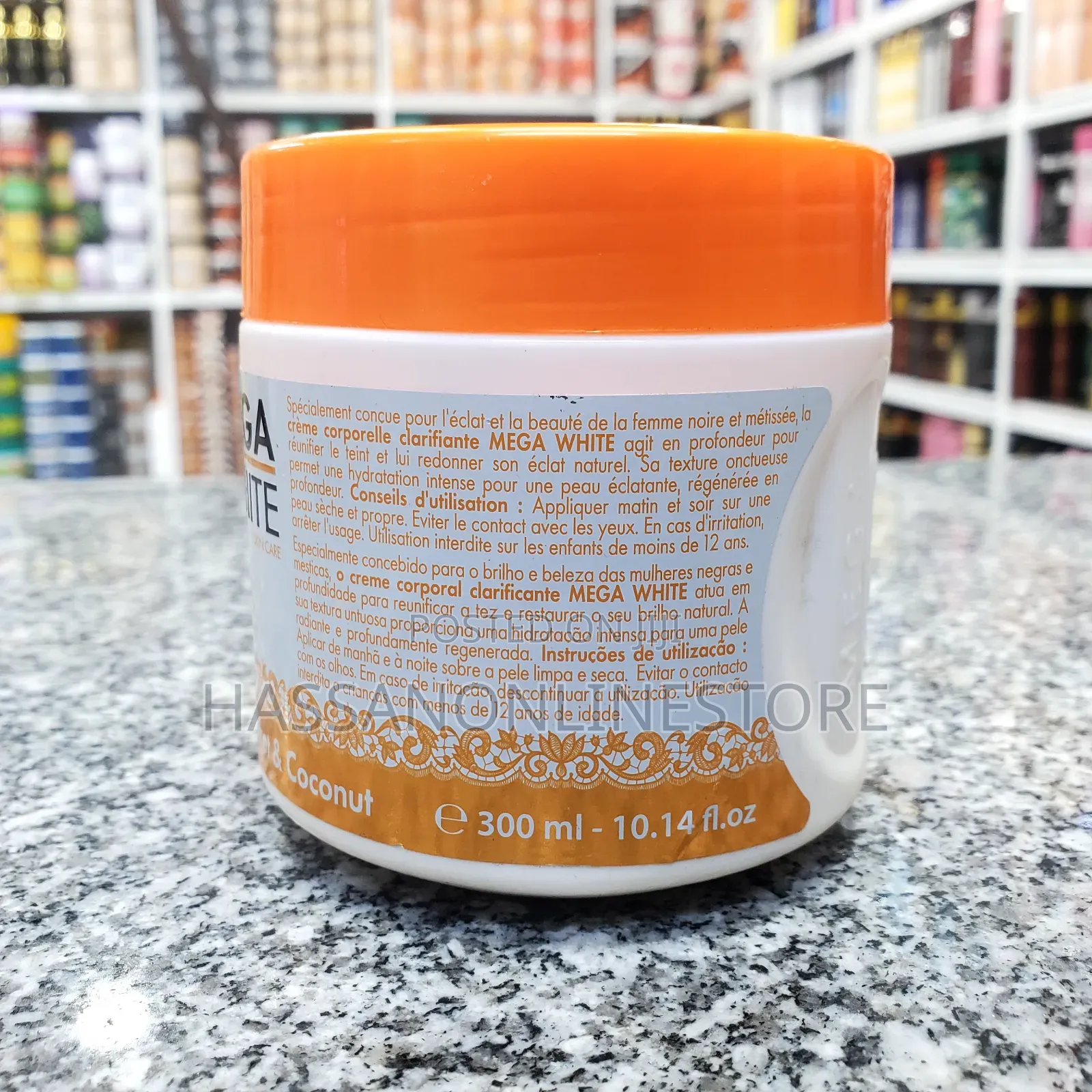 Mega White Skin Care Carrot Coconut Body Cream 300ml