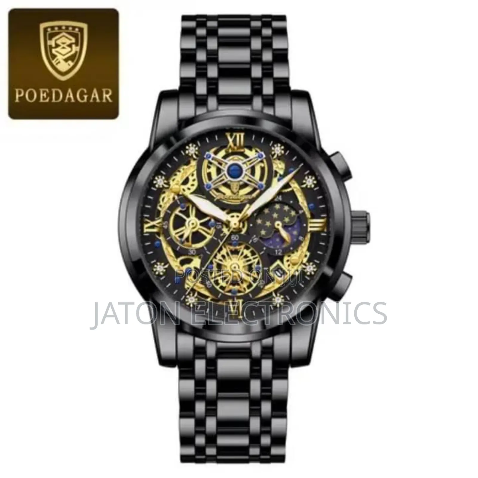P O E D G a R Watch Brand Double Watch (Digital Analogy)