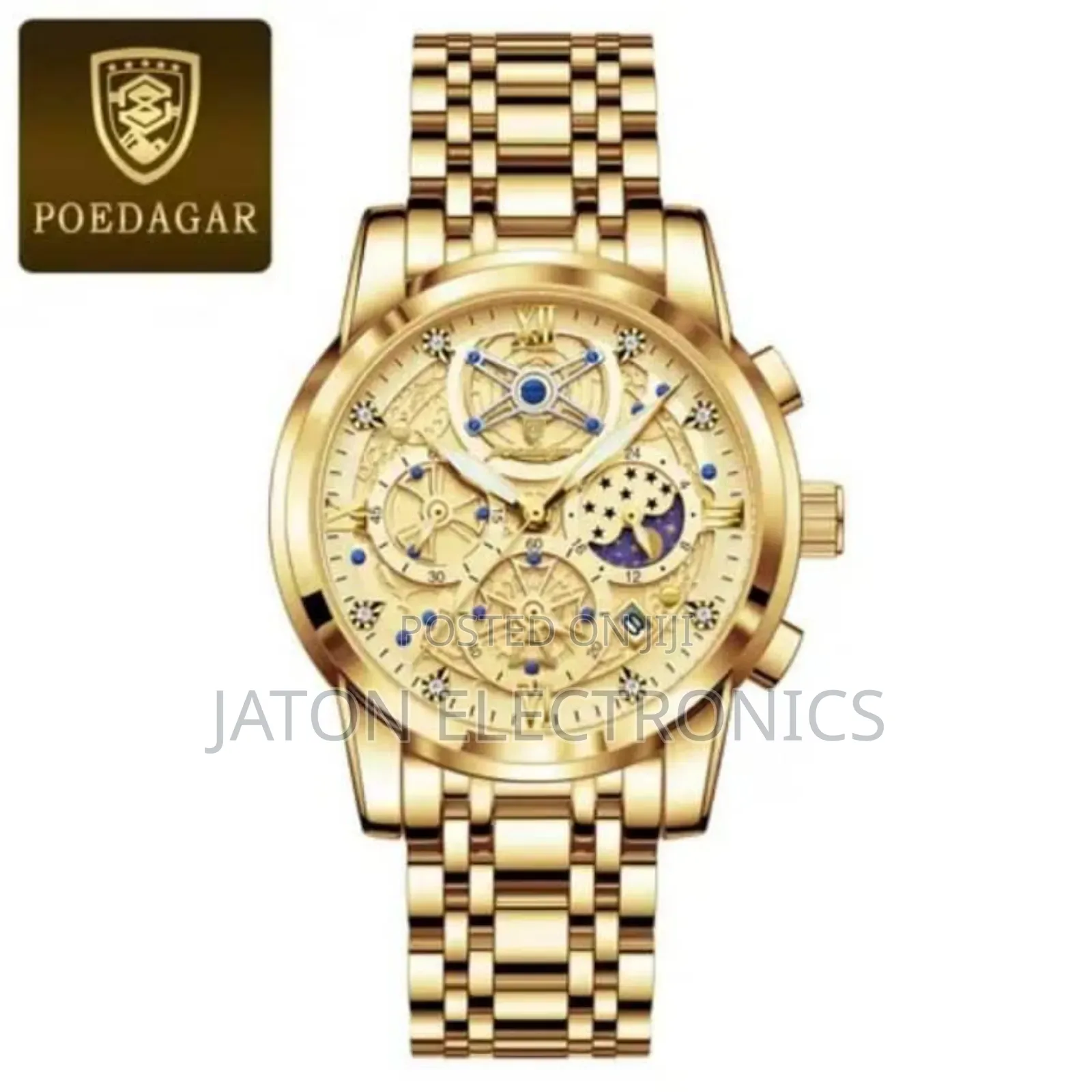 P O E D G a R Watch Brand Double Watch (Digital Analogy)
