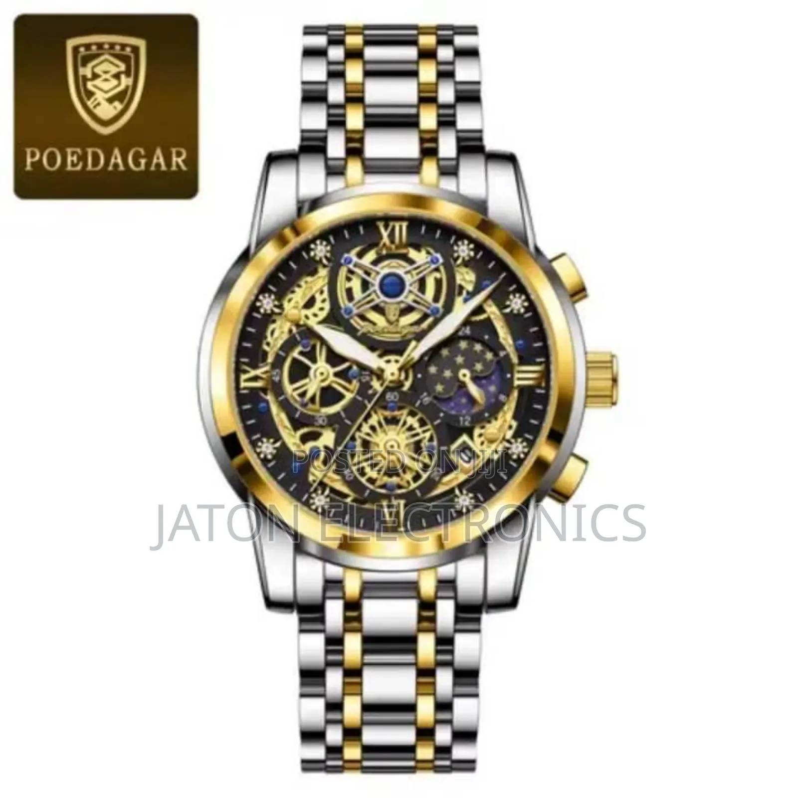 P O E D G a R Watch Brand Double Watch (Digital Analogy)