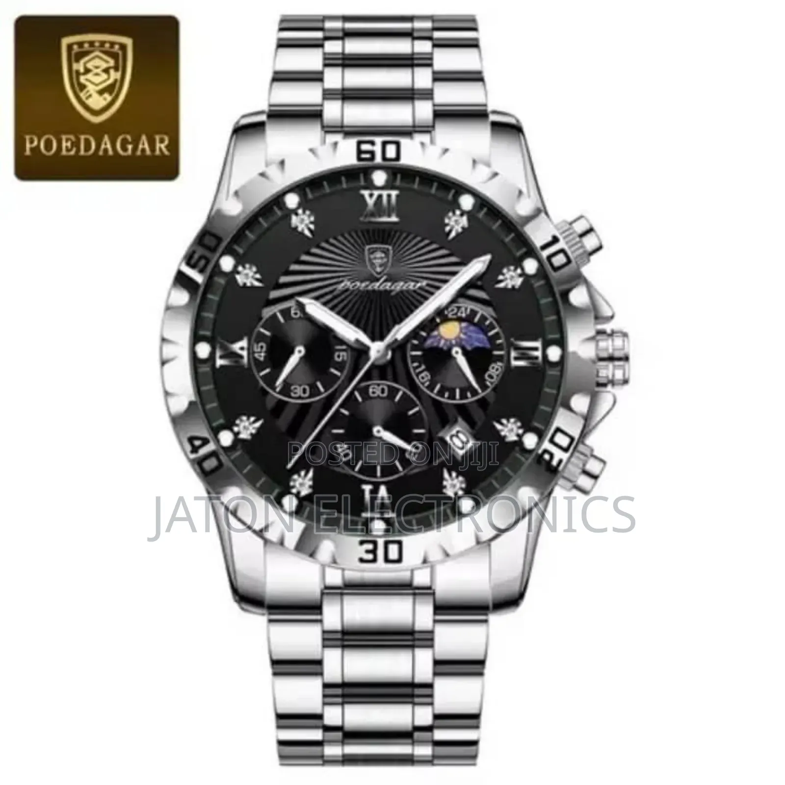 P O E D G a R Watch Brand Double Watch (Digital Analogy)