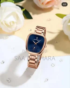Poedagar Women's Classic Watch Gold and Blue