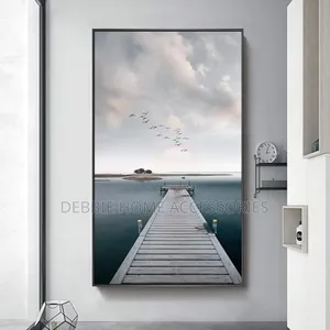 Framed Piece of Wall Art Featuring a Serene Landscape