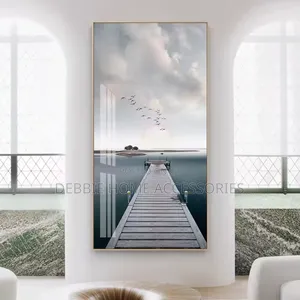 Framed Piece of Wall Art Featuring a Serene Landscape