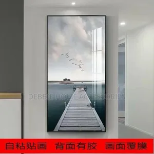 Framed Piece of Wall Art Featuring a Serene Landscape
