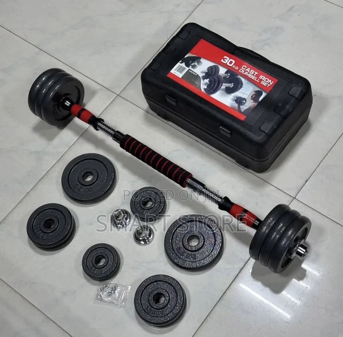 30kg Cast Iron Dumbbell Set