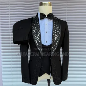 Tuxedo Suit With Crystal