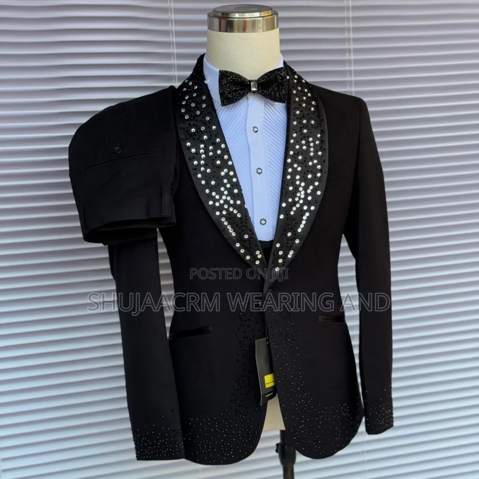 Tuxedo Suit With Crystal