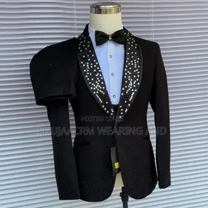 Tuxedo Suit With Crystal