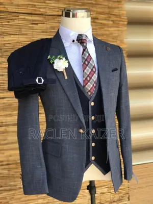 A Subtle Plaid Pattern Suits, Featuring a Dark Gray Color