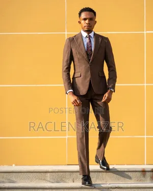 A Subtle Textured Pattern Suits, Featuring a Brown Color