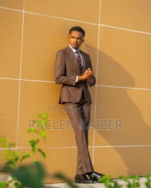 A Subtle Textured Pattern Suits, Featuring a Brown Color