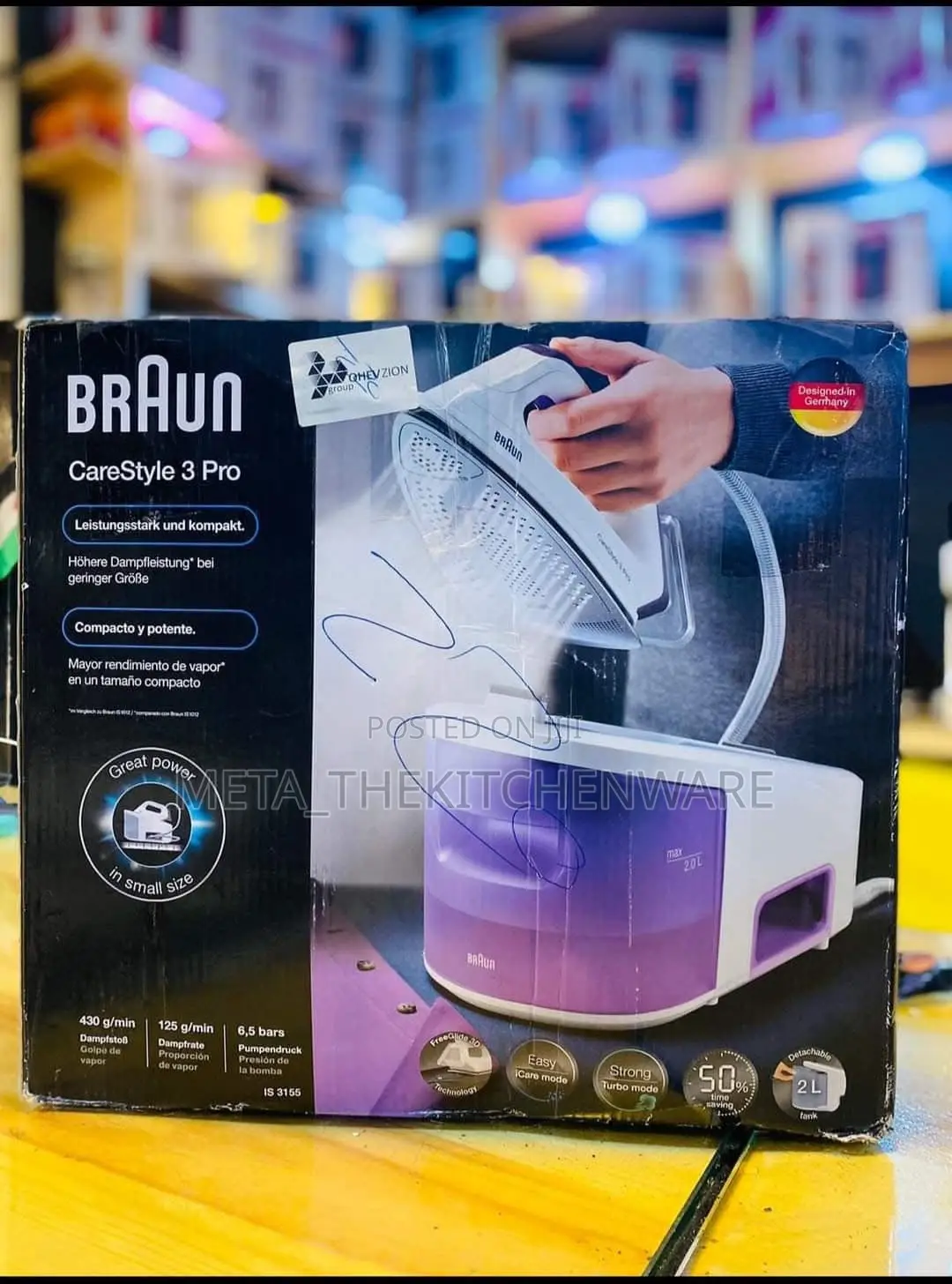 Braun Carestyle 3 Pro Steam Generator Iron Is3157bl