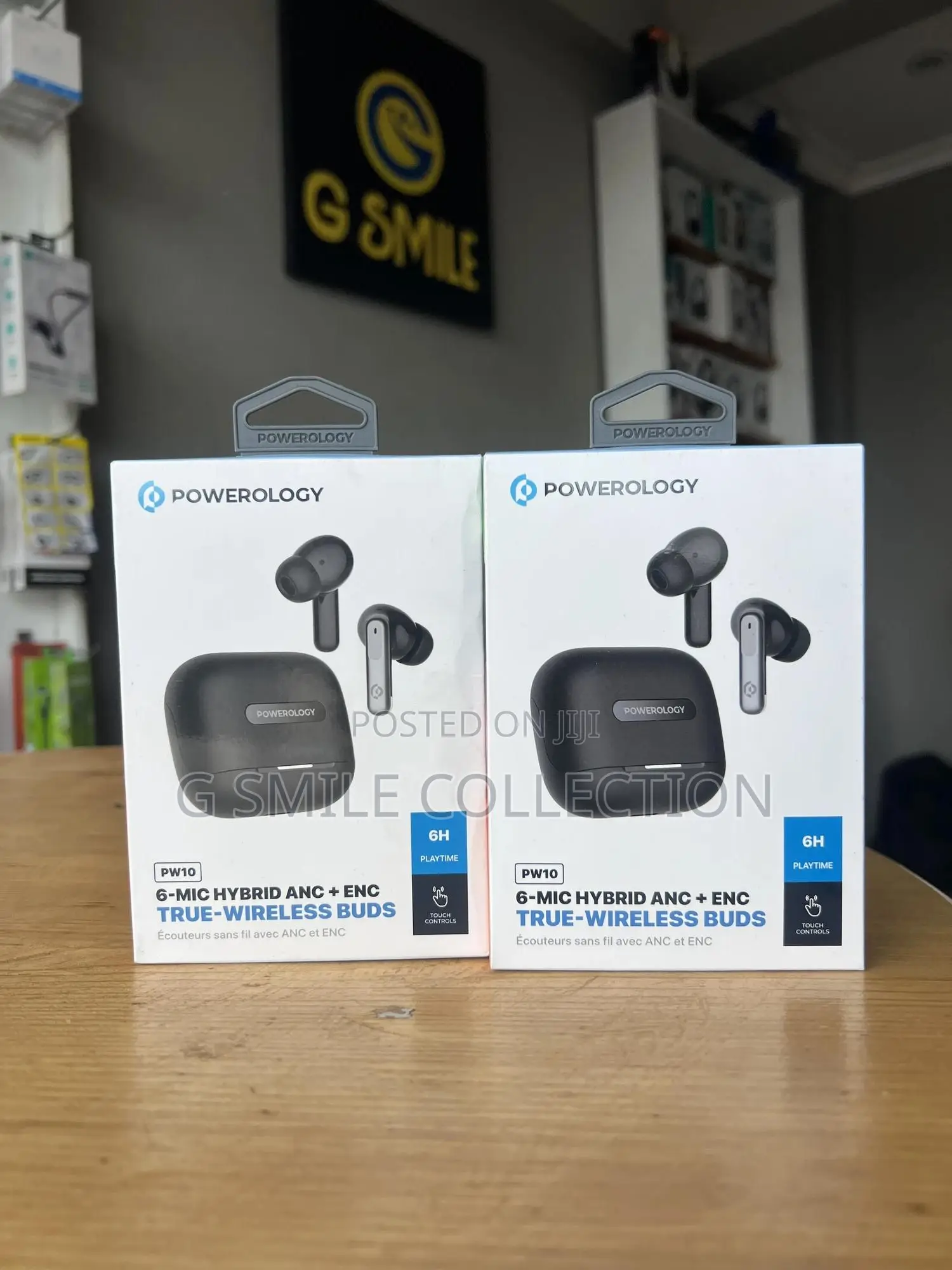 Powerology 6-Mic Hybrid Anc + Enc True Wireless Buds